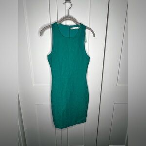 Zara Vibrant Teal Bodycon Sleeveless Mini Dress Women's Size Small